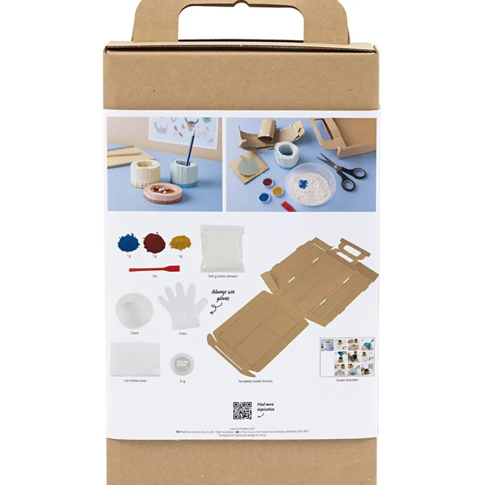 DIY Kit Gjutning, Behållare, blå, röd, ljusgul, 1 förp.