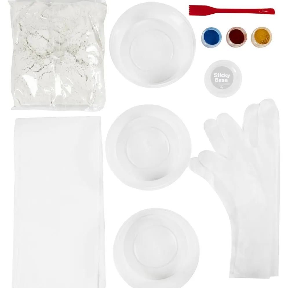 DIY Kit Gjutning, Behållare, blå, röd, ljusgul, 1 förp.