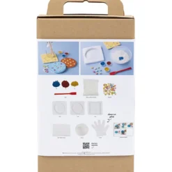 DIY Kit Gjutning, Plattor, blå, röd, gul, 1 förp.