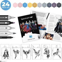 DIY Kit Illustration, Batman: Hjältar och skurkar , mixade färger, 1 förp.