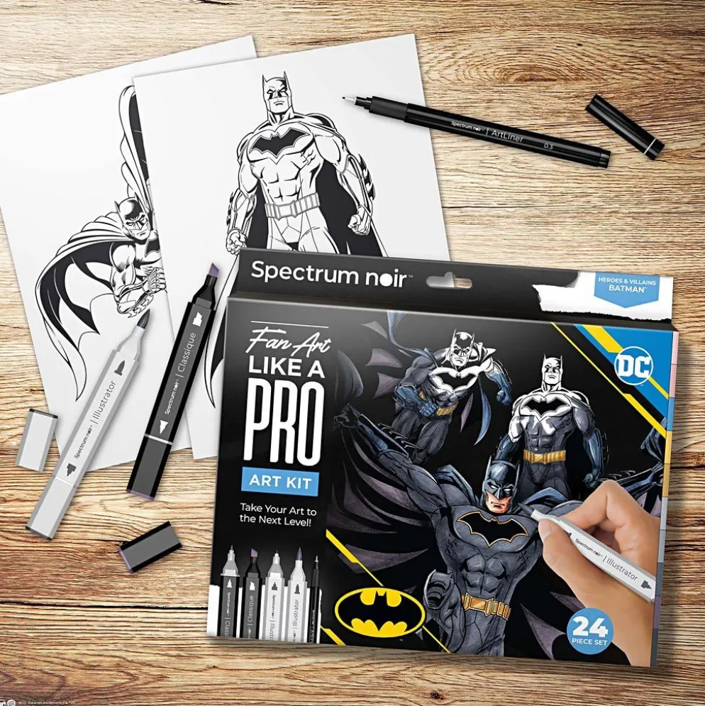 DIY Kit Illustration, Batman: Hjältar och skurkar , mixade färger, 1 förp.