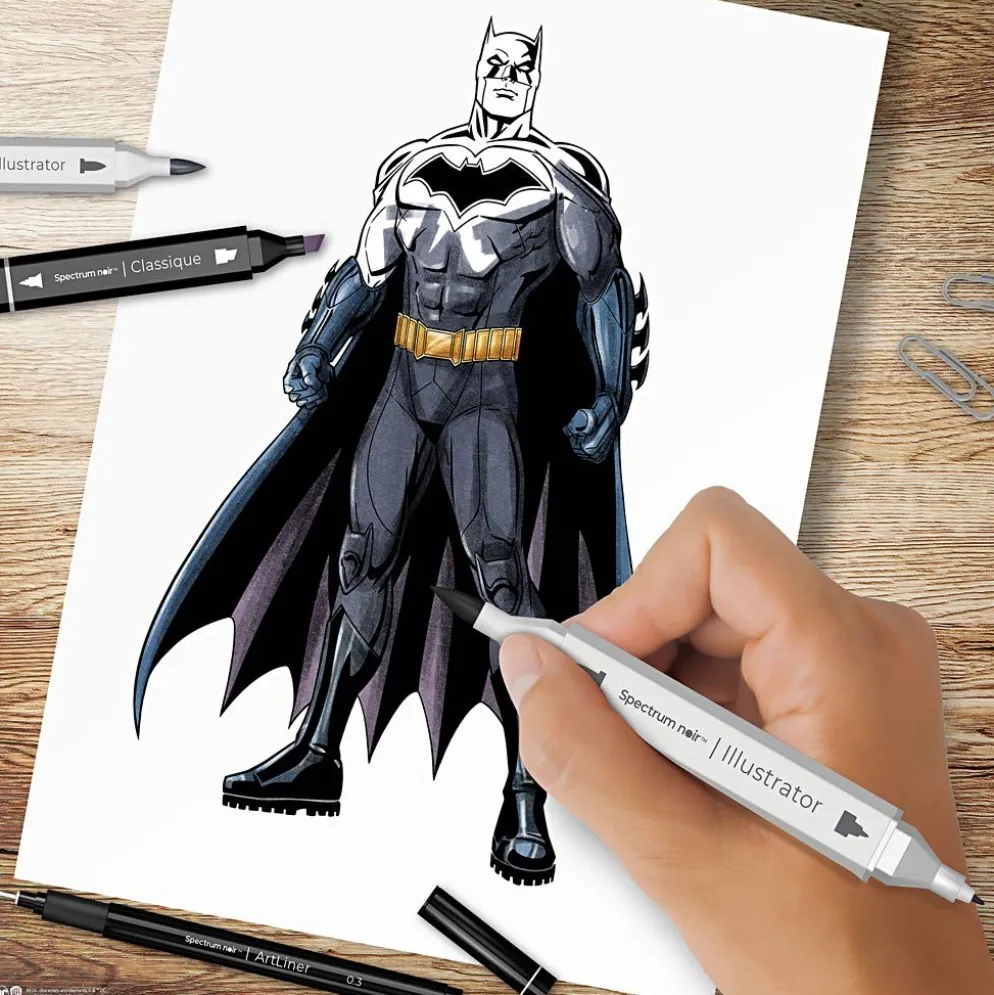 DIY Kit Illustration, Batman: Hjältar och skurkar , mixade färger, 1 förp.
