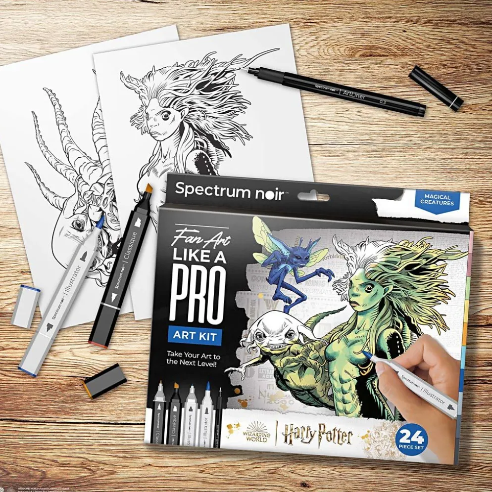 DIY Kit Illustration, Harry Potter: Magiska varelser , mixade färger, 1 förp.