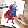 DIY Kit Illustration, Stålmannen, mixade färger, 1 förp.
