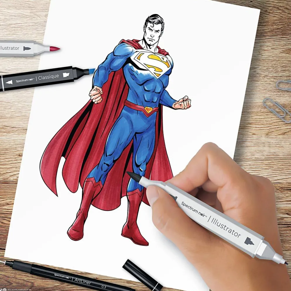 DIY Kit Illustration, Stålmannen, mixade färger, 1 förp.