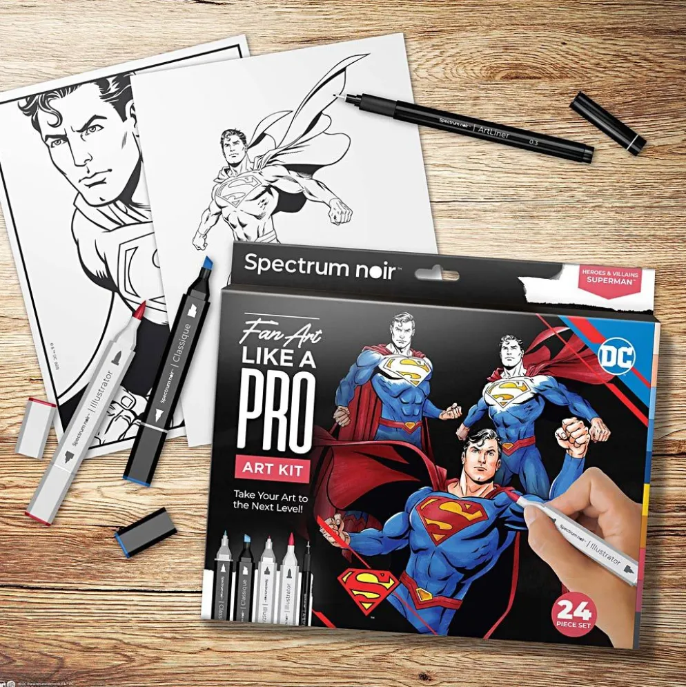 DIY Kit Illustration, Stålmannen, mixade färger, 1 förp.