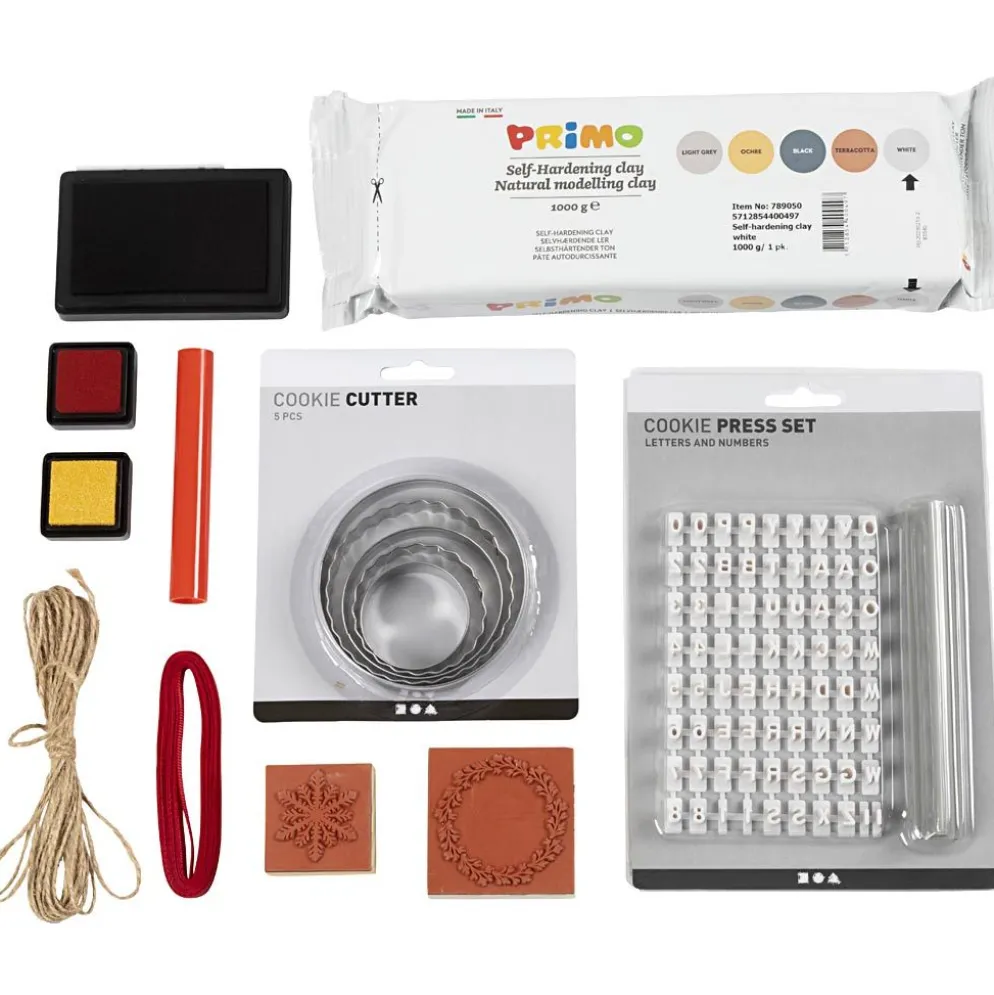 DIY Kit Juldekorationer, Självhärdande lera, 1 förp.