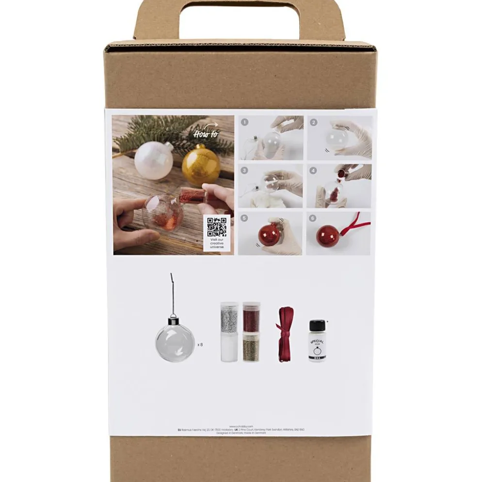 DIY Kit Julgranskulor, Glitter, 1 förp.