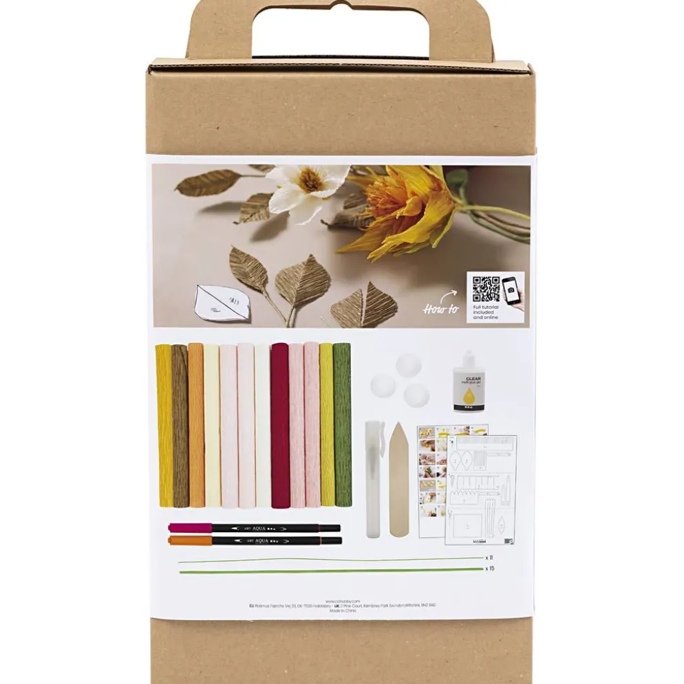 DIY Kit Kräppapper, Bukett, Stretchbarhet: 180%, 1 förp.