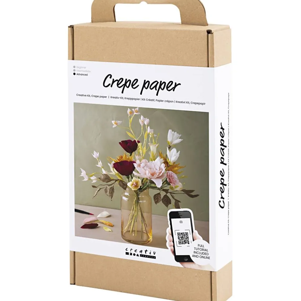 DIY Kit Kräppapper, Bukett, Stretchbarhet: 180%, 1 förp.