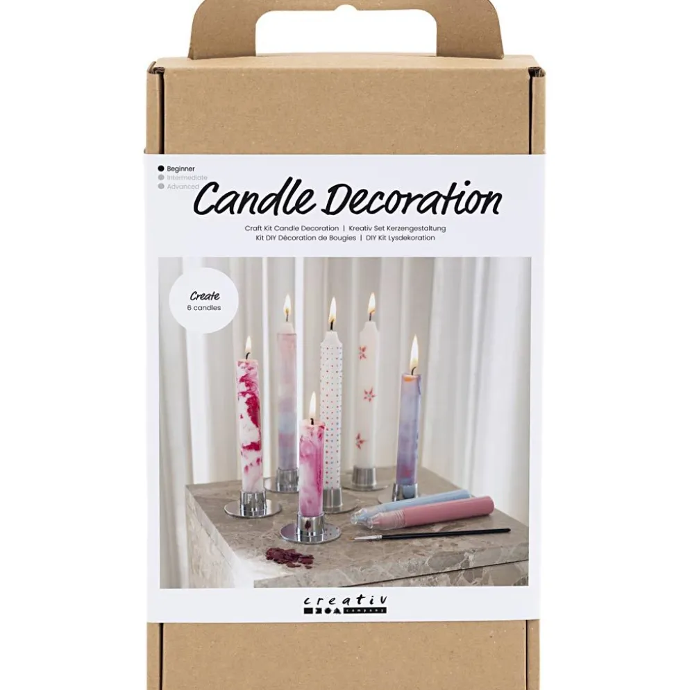 DIY Kit Ljusdekoration, Dekorerade kronljus, vit, 1 förp.