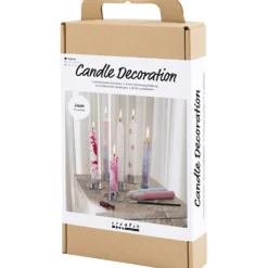 DIY Kit Ljusdekoration, Dekorerade kronljus, vit, 1 förp.