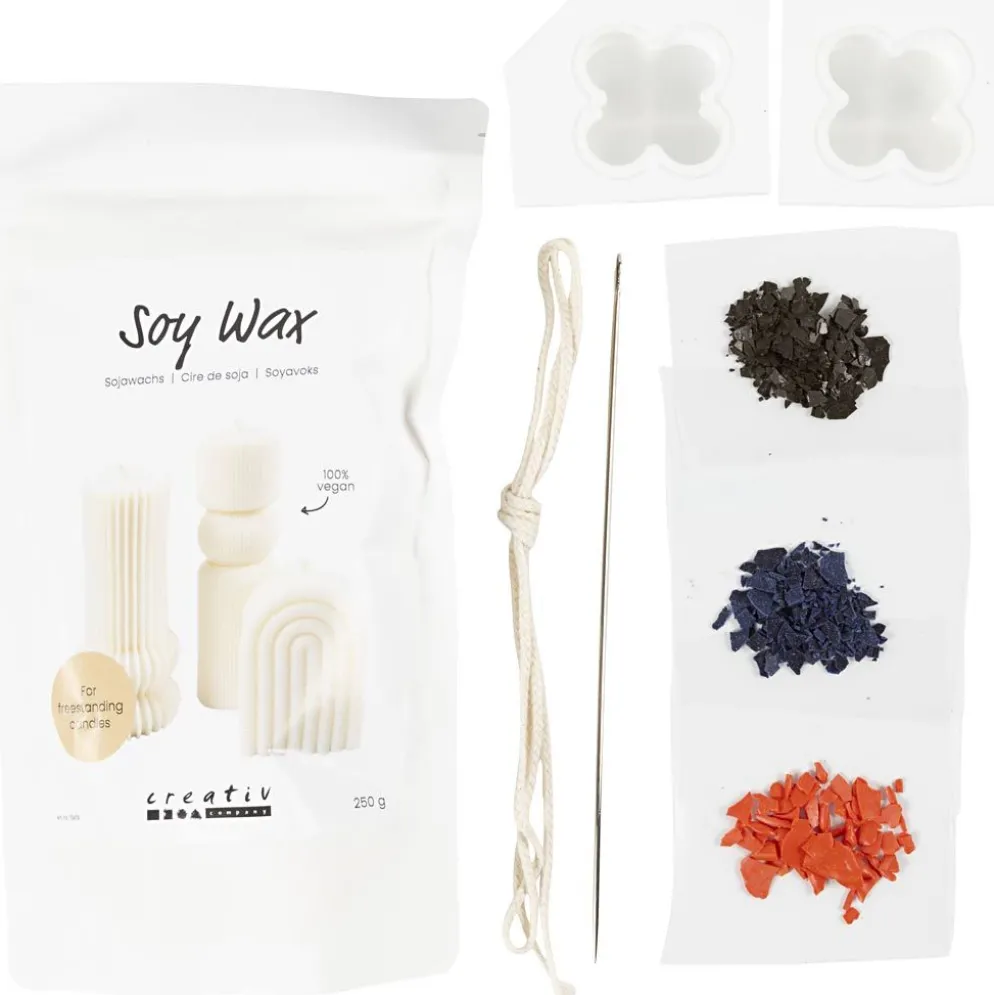 DIY Kit Ljusgjutning, Bubbelsojaljus, beige, ljusblå, cream, 1 förp.