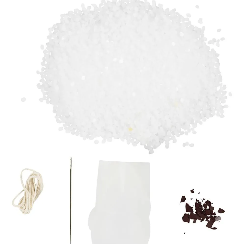 DIY Kit Ljusstöpning, Jultomte, matt transparenta, röd, 1 förp.