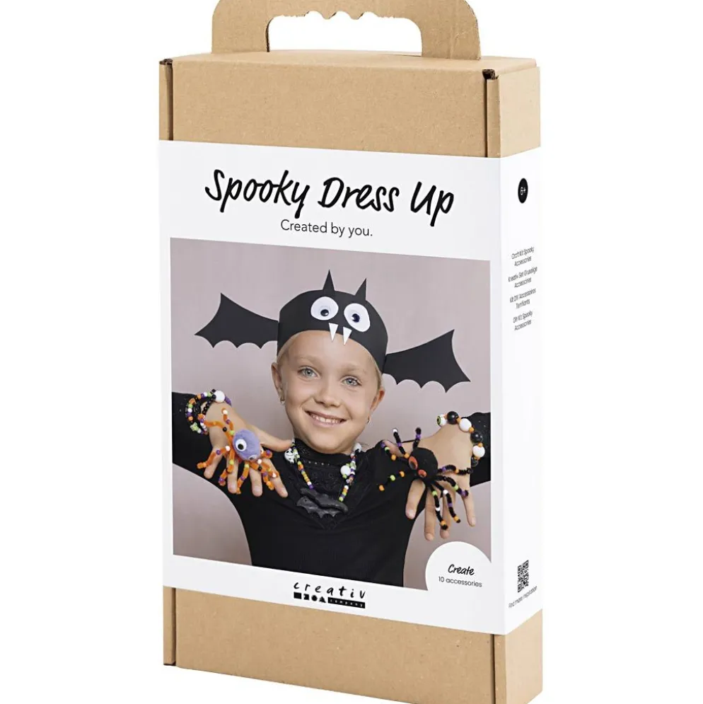 DIY Kit Läskiga Accessoarer, Dräkter och smycken, halloweenfärger, 1 förp.