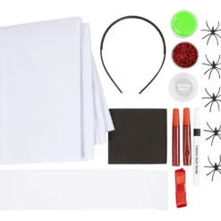 DIY Kit Läskig Kostym, Mantel och pannband, mixade färger, 1 förp.