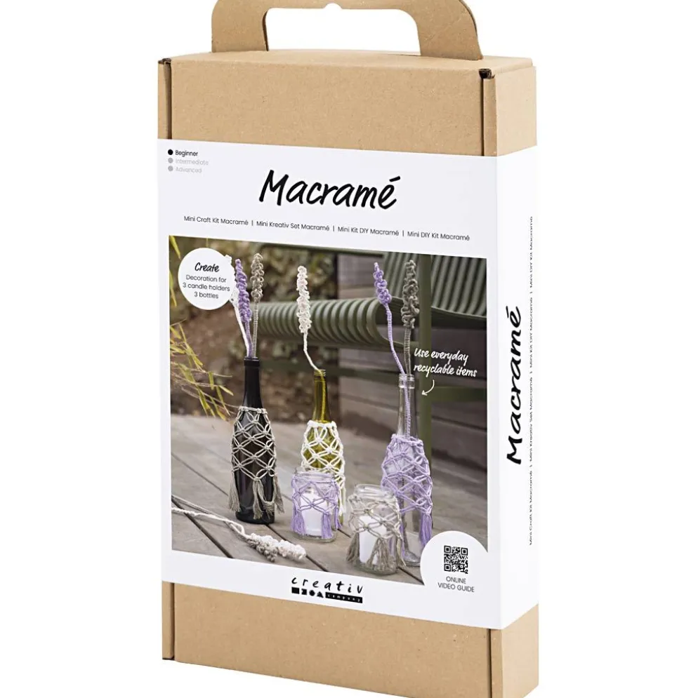 DIY Kit Makramé, Glasdekoration, 1 förp.
