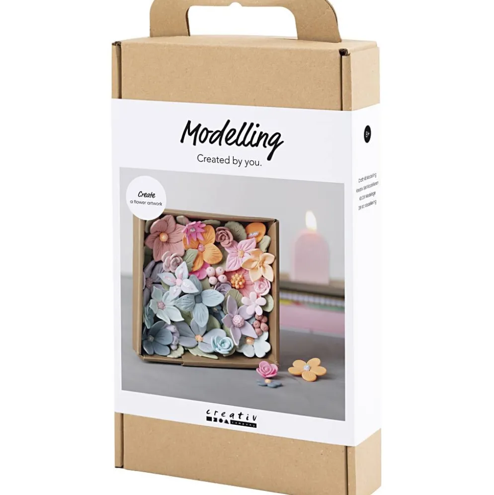 DIY Kit Modellera, Blommor, pastellfärger, 1 förp.