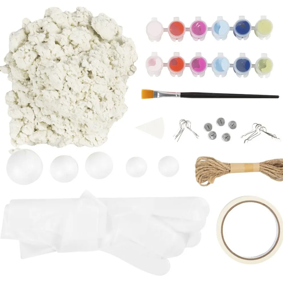 DIY Kit Modellera, Julfigurer i pulp, mixade färger, 1 förp.