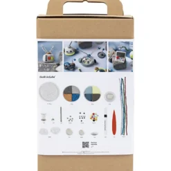 DIY Kit Modellera, Robot, blå, grå, röd, försilvrad, 1 förp.