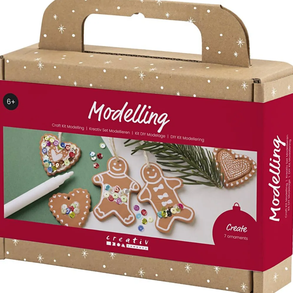 DIY Kit Modellera, Små tårtfigurer, mellanbrun, 1 förp.