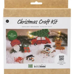 DIY Kit NABBI BioBeads , Julbil, ren, snögubbe, tomtenisse och julklapp, 1 förp.