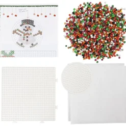 DIY Kit NABBI BioBeads , Julbil, ren, snögubbe, tomtenisse och julklapp, 1 förp.