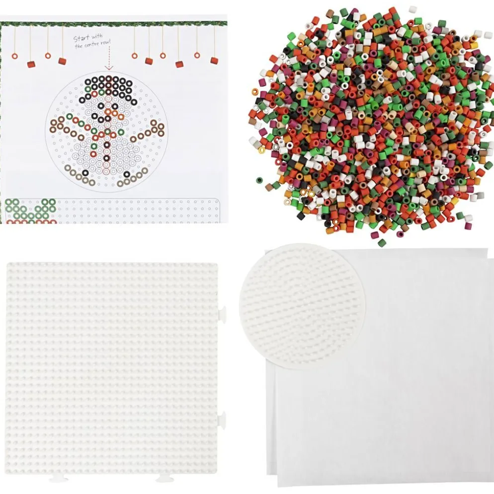 DIY Kit NABBI BioBeads , Julbil, ren, snögubbe, tomtenisse och julklapp, 1 förp.