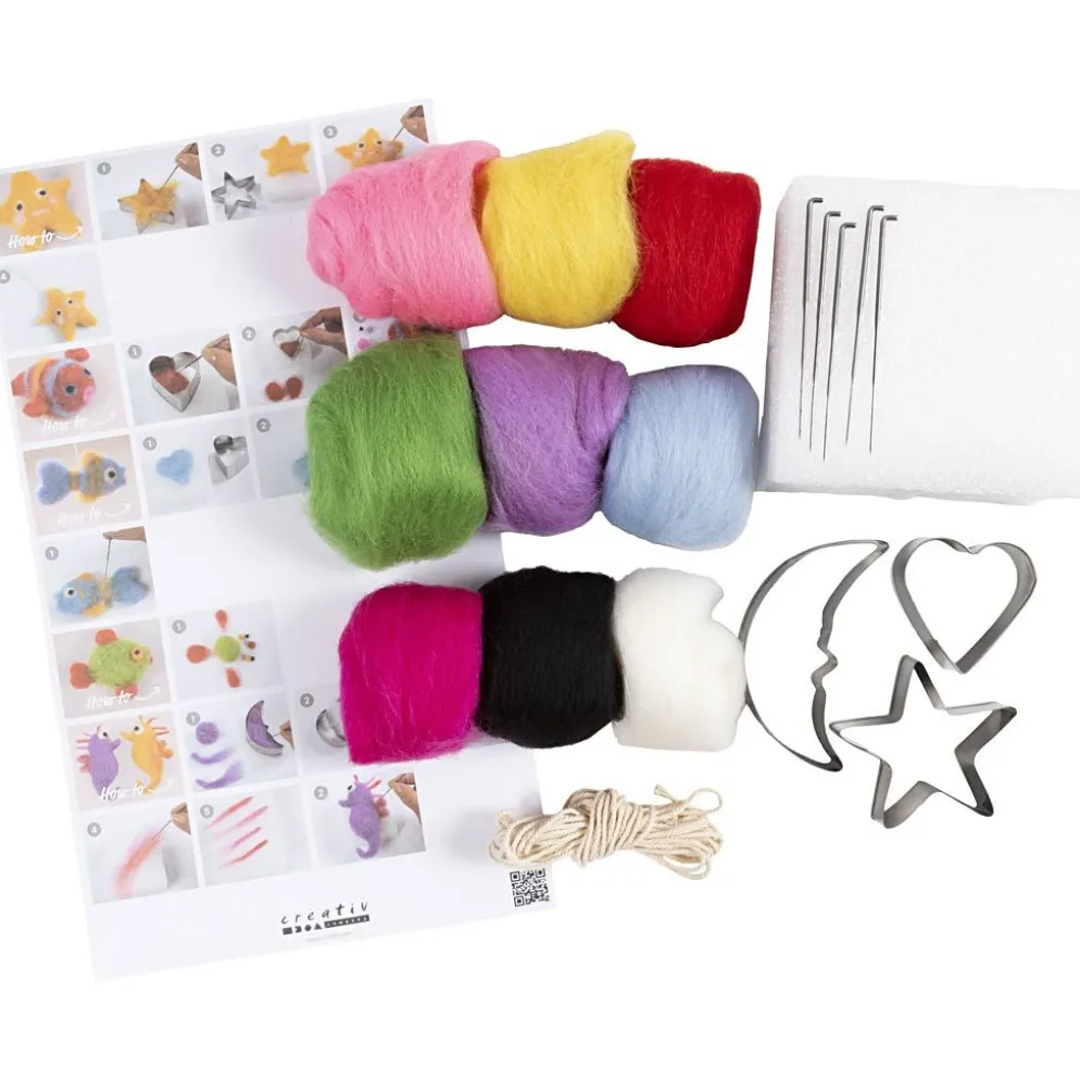 DIY Kit Nålfiltning, Djur i vatten, 1 förp.