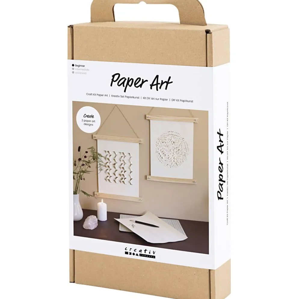 DIY Kit Papperskonst, Papper för upphängängning, off white, 1 förp.