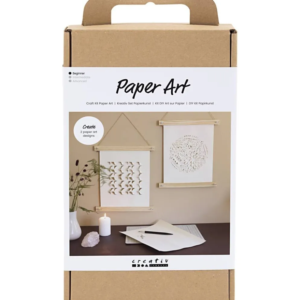DIY Kit Papperskonst, Papper för upphängängning, off white, 1 förp.