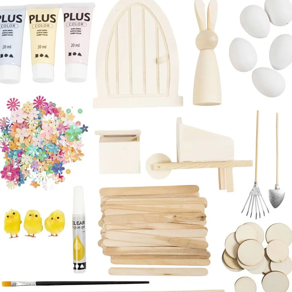 DIY Kit Påskharens Dörr, pastellfärger, 1 förp.