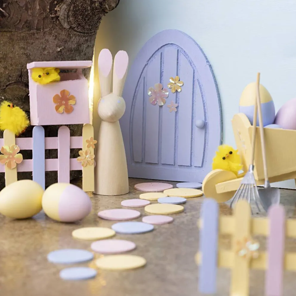 DIY Kit Påskharens Dörr, pastellfärger, 1 förp.