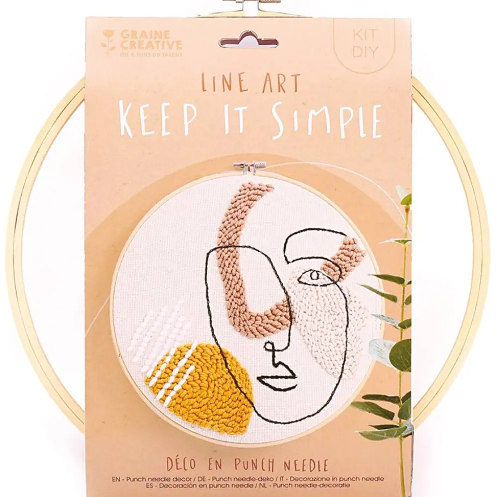 DIY Kit Punch Needle, Dia. 25 cm, 1 förp.