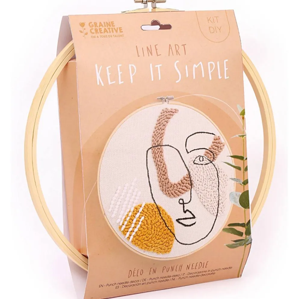 DIY Kit Punch Needle, Dia. 25 cm, 1 förp.