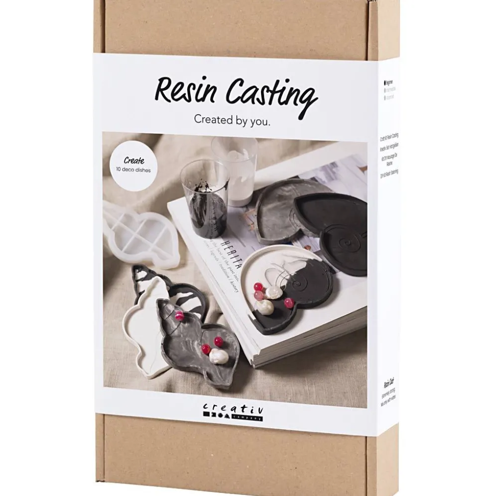 DIY Kit Resingjutning, Snäcka, svart, vit, 1 förp.