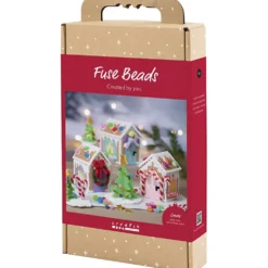 DIY Kit Rörpärlor, Julhus, mixade färger, 1 förp.