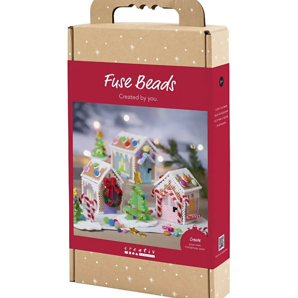 DIY Kit Rörpärlor, Julhus, mixade färger, 1 förp.
