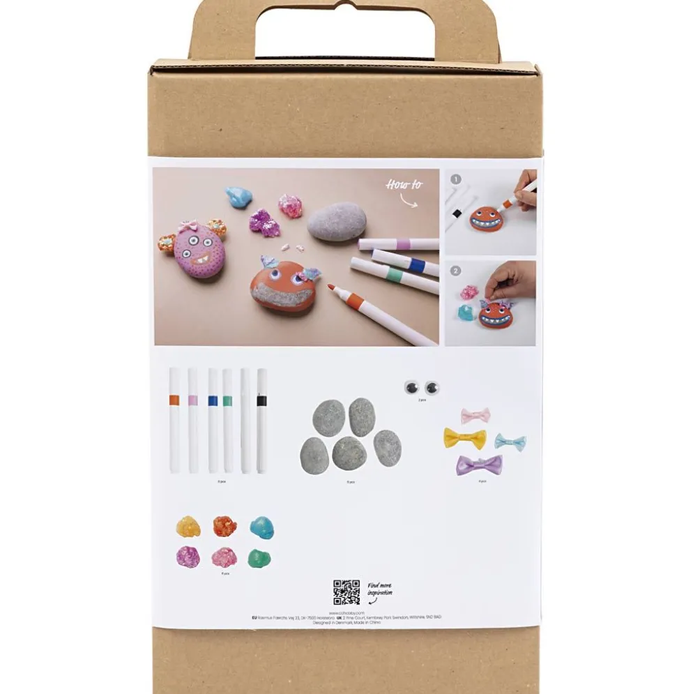 DIY Kit Stendekoration, Monster, mixade färger, 1 förp.