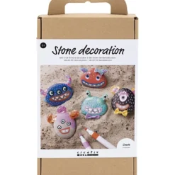 DIY Kit Stendekoration, Monster, mixade färger, 1 förp.