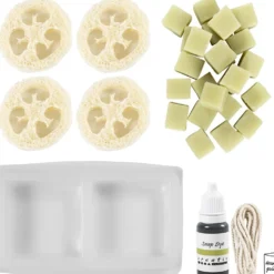 DIY Kit Tvåltillverkning, loofah, olivgrön, 1 förp.