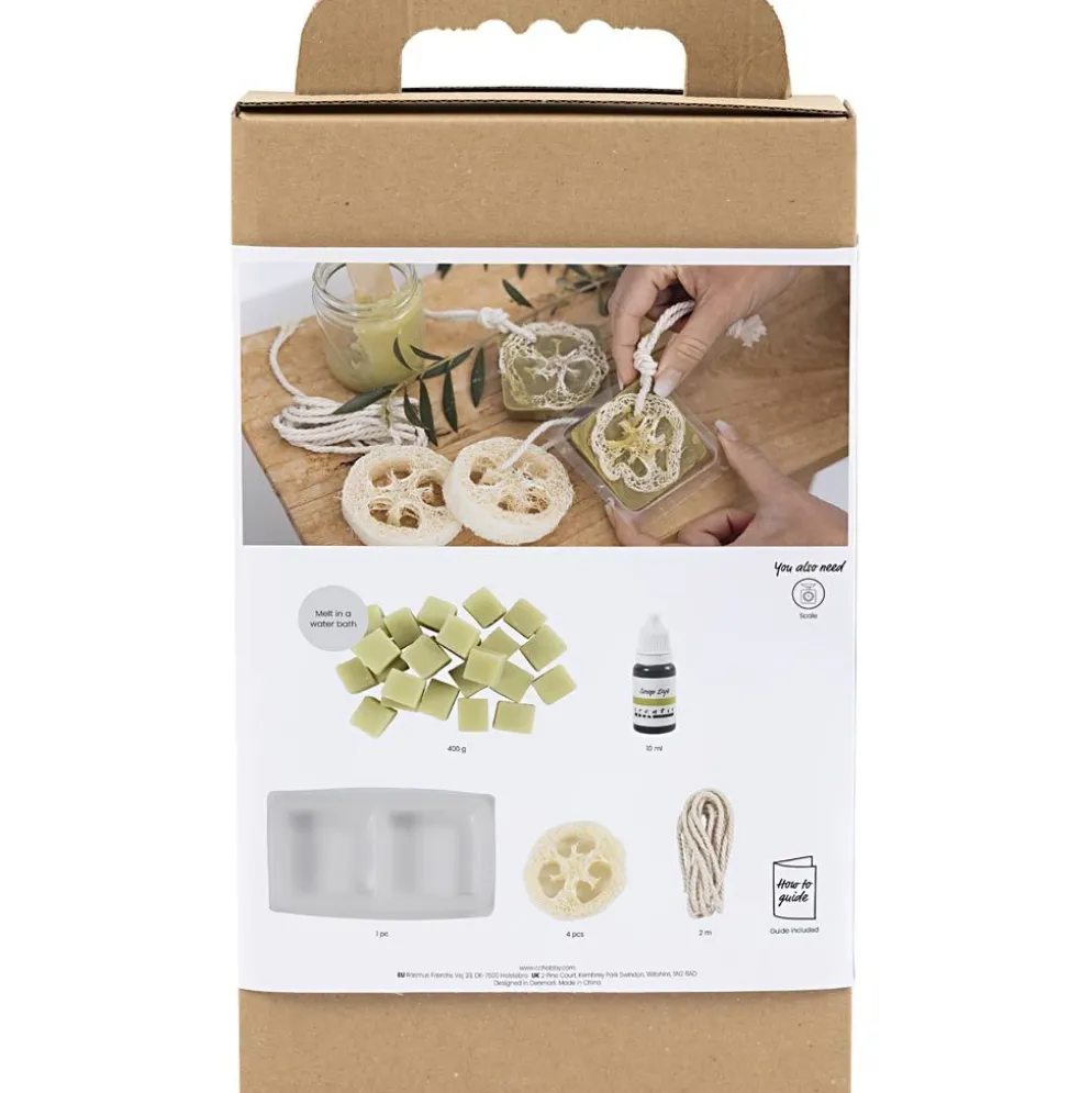 DIY Kit Tvåltillverkning, loofah, olivgrön, 1 förp.