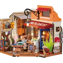 DIY Miniatyrrum, Bokhandel, H: 17 cm, L: 18 cm, B: 25 cm, 1 st.