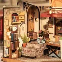 DIY Miniatyrrum, Bokhandel, H: 17 cm, L: 18 cm, B: 25 cm, 1 st.