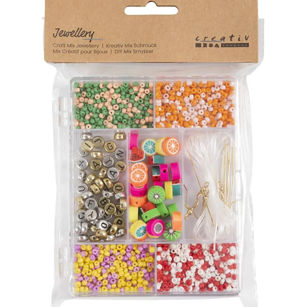 DIY Mix Smycken, Fruktmix, ca. 1600+ st., starka färger, 1 förp.