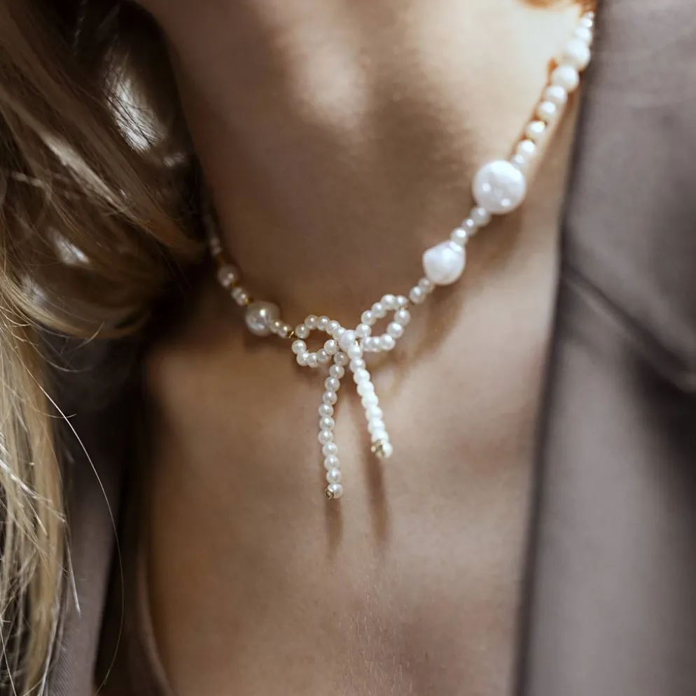 DIY Mix Smycken, Halsband, armband, örhängen, förgylld, vit, pärlemor, 1 förp.