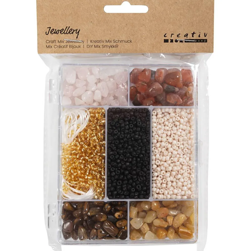 DIY Mix Smycken, Kristaller, stl. 2,6-10 mm, Hålstl. 0,8-1,2 mm, ca. 2520 st., mixade färger, 1 förp.
