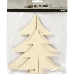 3D julgranar, H: 13+18 cm, 2 st./ 1 förp.
