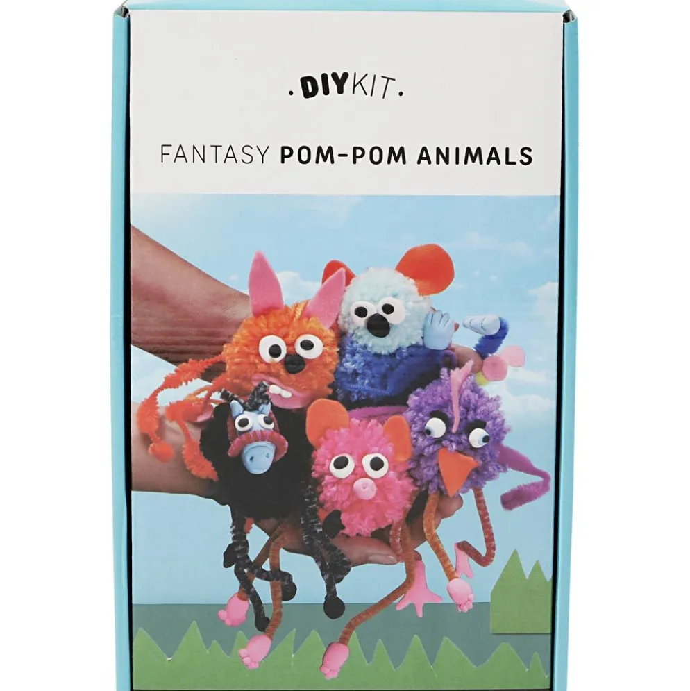 Djur av pompomer, 1 set