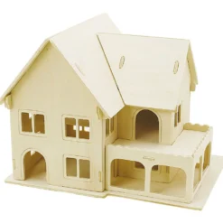 3D Konstruktionsfigur, Hus med veranda, stl. 22,5x16x17,5, 1 st.